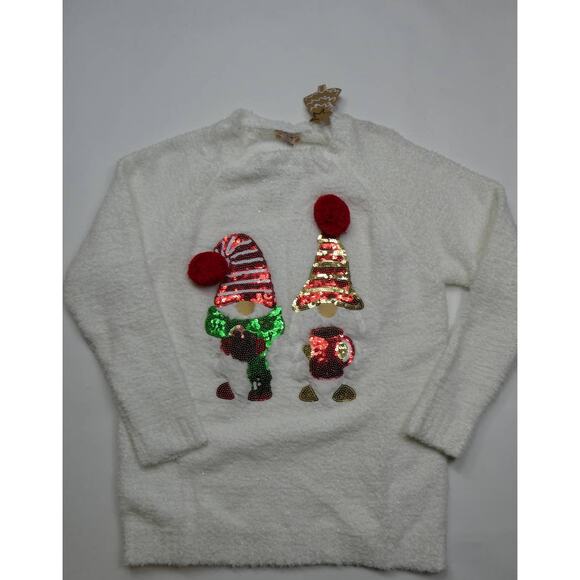 POOF Gnome sweater, large, NEW WITH TAGS, white, NEW - Picture 1 of 2